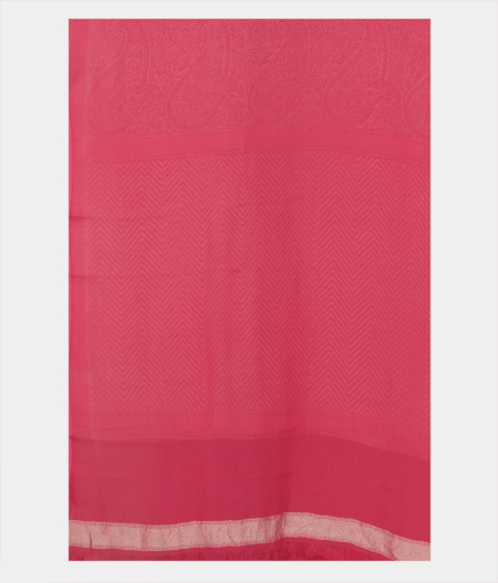 Peach Banaras Georgette Silk Saree T2454763