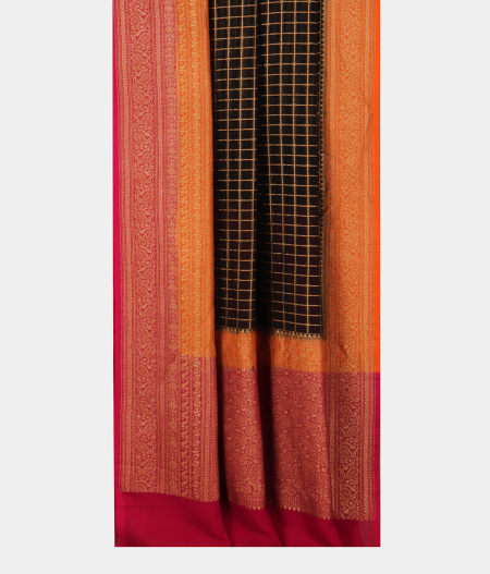 Black Banaras Georgette Silk Saree T2718682