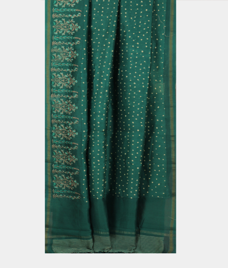 Ocean Blue Soft Printed Cotton Saree T2809622