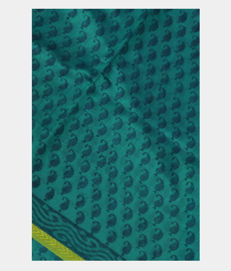 Blue Maheshwari Printed Cotton Saree T285366-image