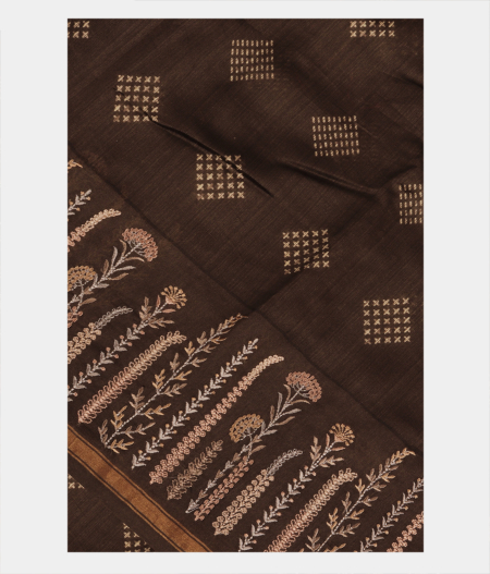 Grey Soft Printed Cotton Saree T280945-image