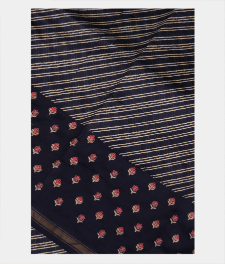Blue Soft Printed Cotton Saree T278201-image