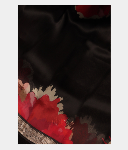 Black Kora Organza Printed Saree T281654-image