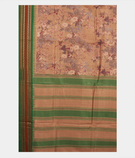 Beige Vidarbha Tussar Saree T2853304