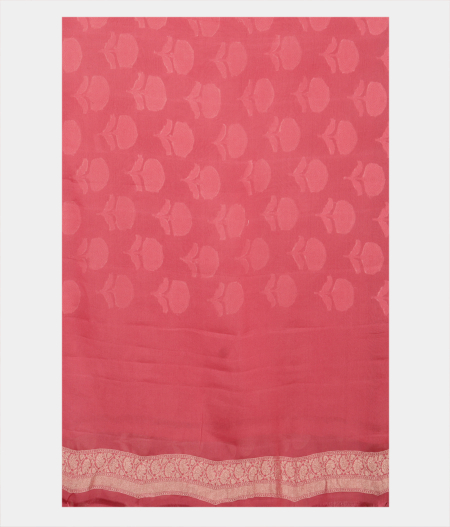 Pink Banaras Georgette Silk Saree T2603733