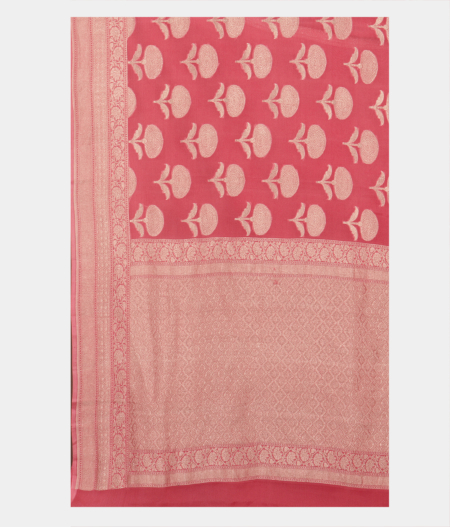 Pink Banaras Georgette Silk Saree T2603734