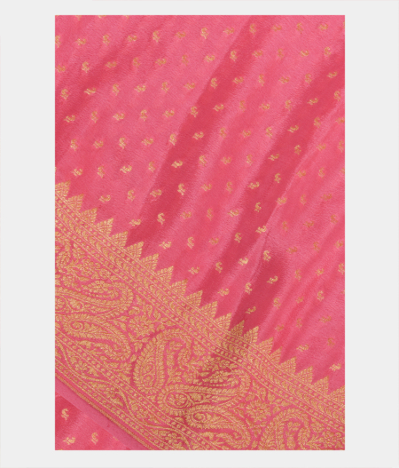 Pink Crepe Silk Saree T224006-image