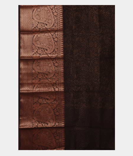 Black Soft Printed Cotton Saree T2788363