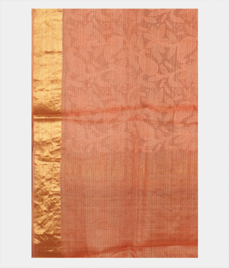 Peach Silk Kota Embroidery Saree T2853563