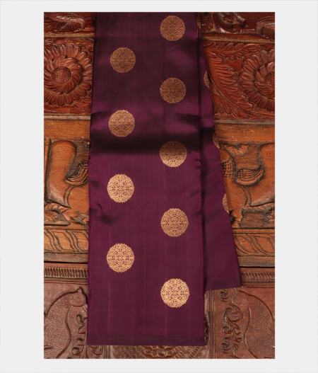 Purple Handwoven Kanjivaram Silk Saree T286027-image