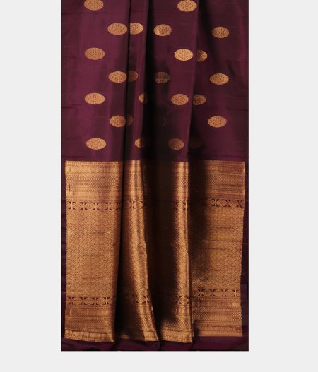 Purple Handwoven Kanjivaram Silk Saree T2860272