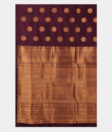 Purple Handwoven Kanjivaram Silk Saree T2860274