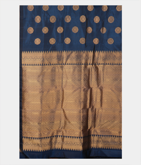Blue Handwoven Kanjivaram Silk Saree T2860264