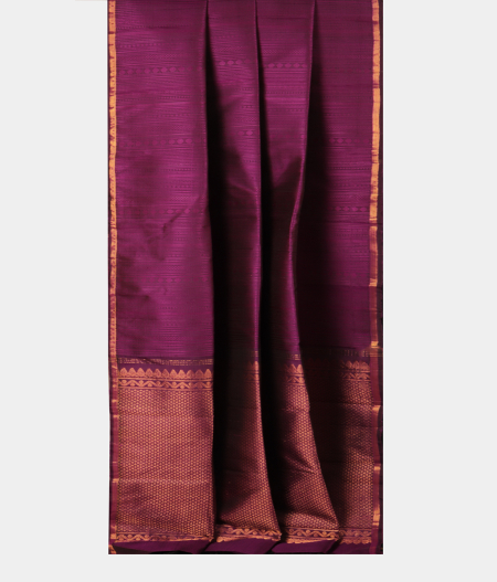Purple Handwoven Kanjivaram Silk Saree T2855302