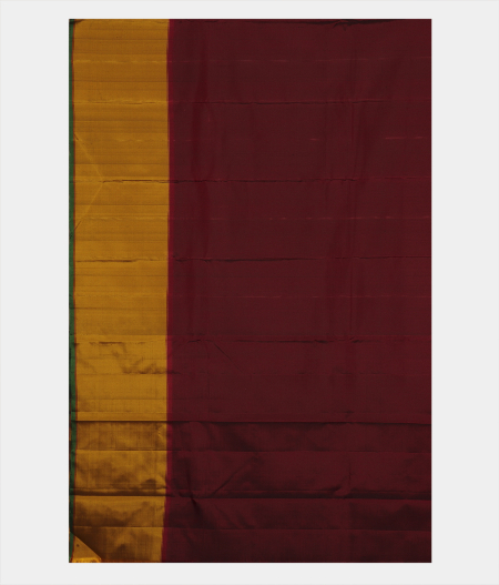 Bottle Green Handwoven Kanjivaram Silk Saree T2512243