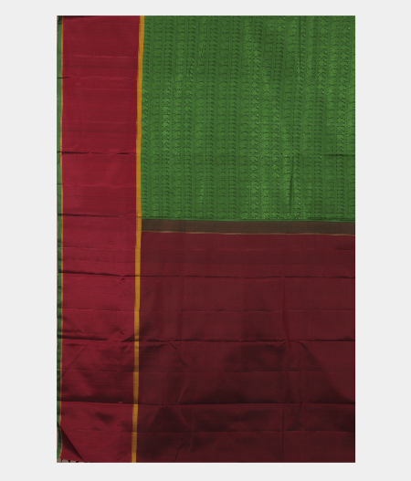 Bottle Green Handwoven Kanjivaram Silk Saree T2512244