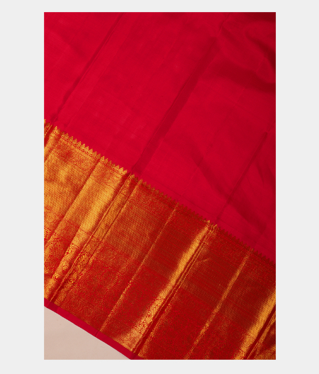 Lavender Handwoven Kanjivaram Silk Pavadai and Red DupattaT2862894