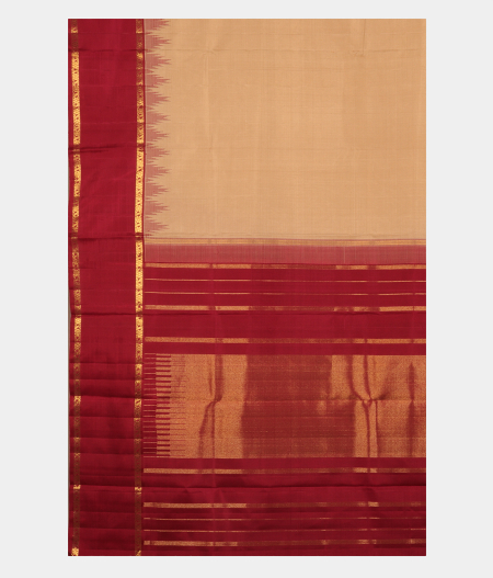 Beige Handwoven Kanjivaram Silk Saree T2605454