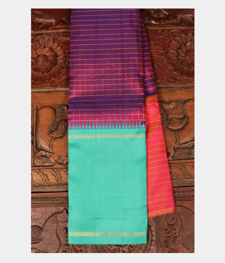 Purple Handwoven Kanjivaram Silk Saree T285508-image