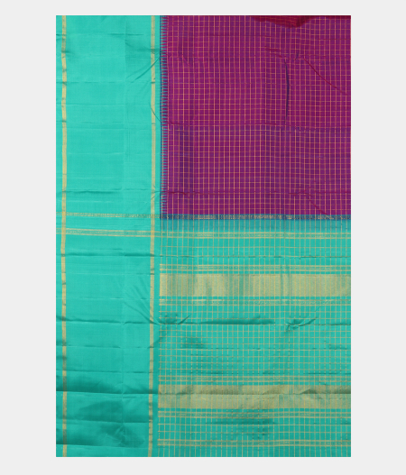 Purple Handwoven Kanjivaram Silk Saree T2855084