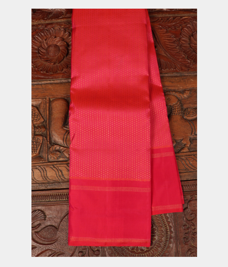 Pinkish Orange Handwoven Kanjivaram Silk Saree T285525-image