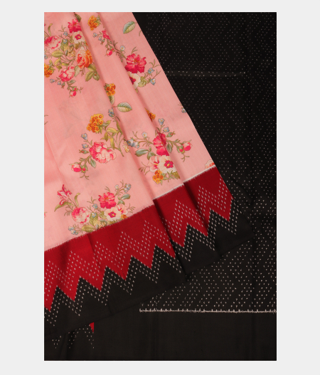 Pink Ikat Silk Saree T2866892