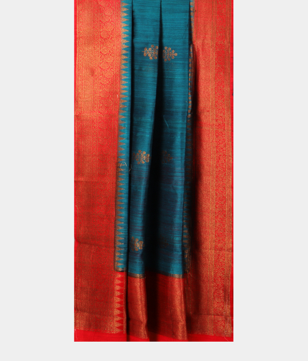 Blue Banaras Tussar Saree T2872402