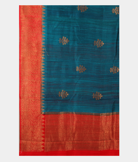 Blue Banaras Tussar Saree T2872404