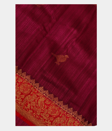 Purple Banaras Tussar Saree T287218-image