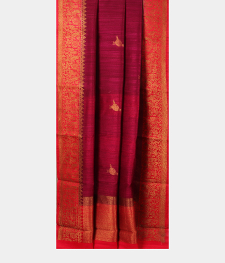 Purple Banaras Tussar Saree T2872182