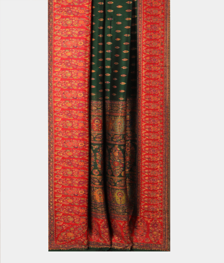 Bottle Green Cashmere Kani Silk Saree T2865862