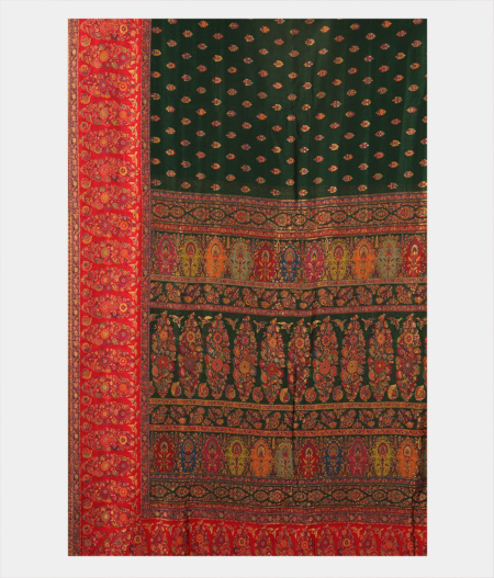 Bottle Green Cashmere Kani Silk Saree T2865864