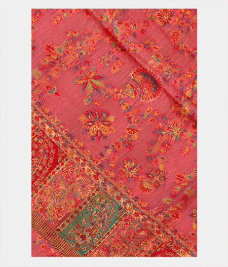 Pink Cashmere Kani Silk Dupatta T286612-image