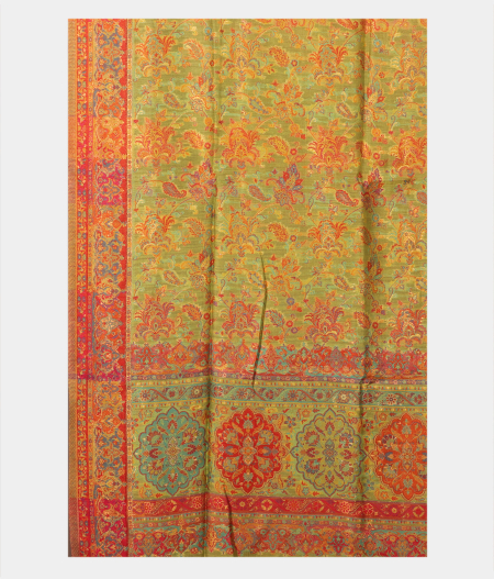 Light Green Cashmere Kani Silk Dupatta T2866093