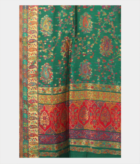 Green Cashmere Kani Silk Dupatta T2866103