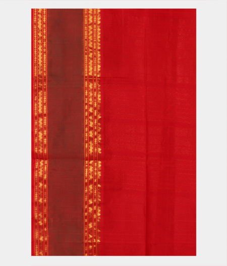 Red Silk Cotton Saree T282916 3