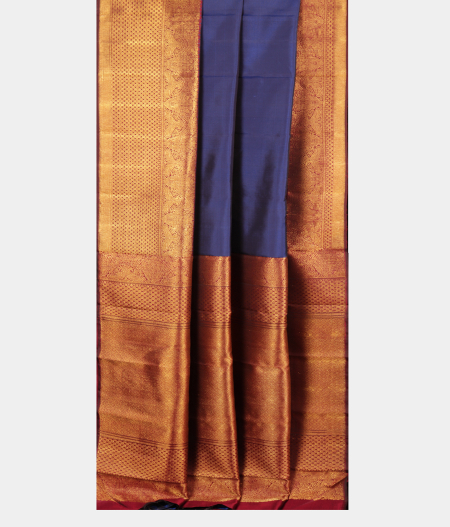 Blue Handwoven Kanjivaram Silk Saree T1634222