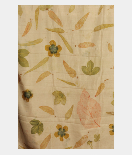 Off White Printed Silk Saree T2894354