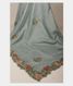 Bluish Grey Tussar Embroidery Saree T2719582