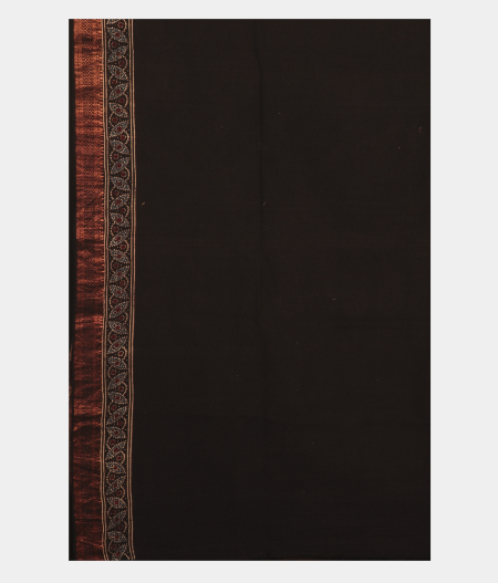 Black Ajrakh Cotton SareeT2904133
