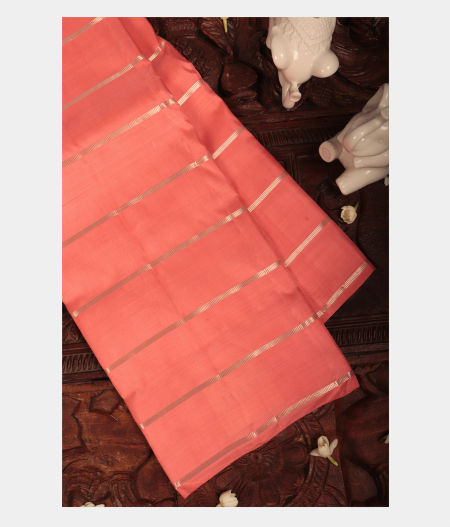 Peach Handwoven Kanjivaram Silk Saree T292565-image