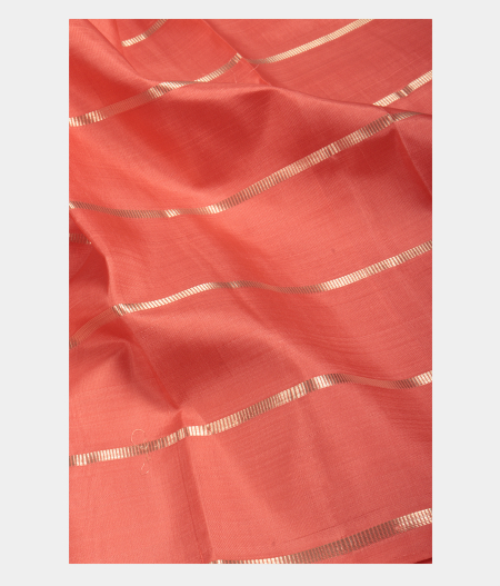 Peach Handwoven Kanjivaram Silk Saree T2925654