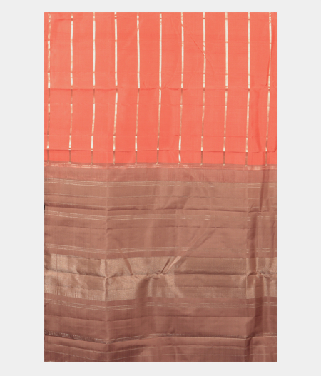 Peach Handwoven Kanjivaram Silk Saree T2925655