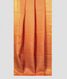 Light Orange Handwoven Linen Saree T2334722