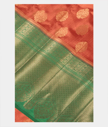 Rust Chaniya Silk Saree T293172-image