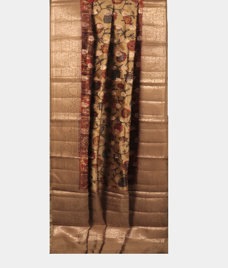 Beige Chaniya Silk Saree T2930832