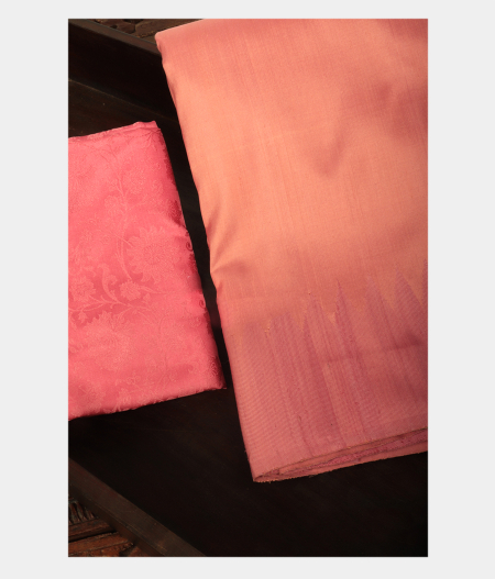 Peach Handwoven Kanjivaram Silk Saree T282569-image