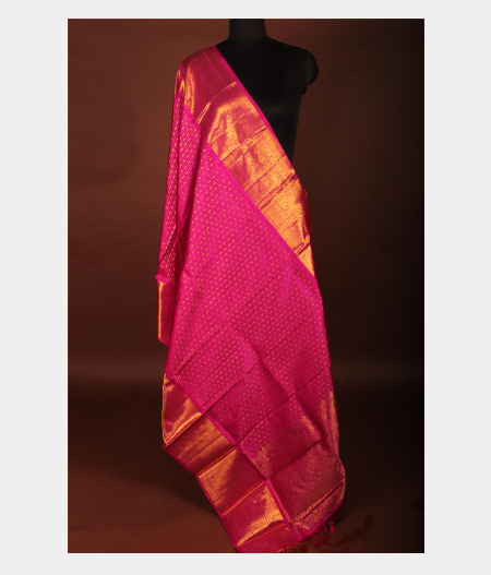 Pink Kanjivaram Silk Dupatta T235303-image