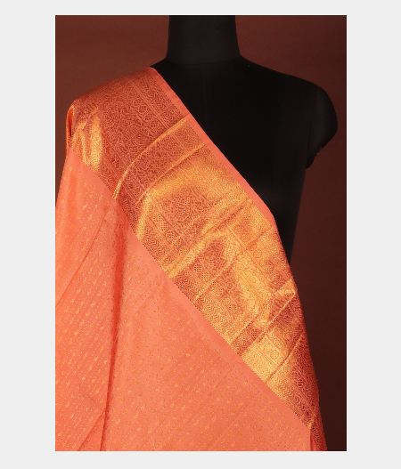 Peach Kanjivaram Silk Dupatta T2215202