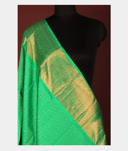 Bluish Green Kanjivaram Silk Dupatta T2885142